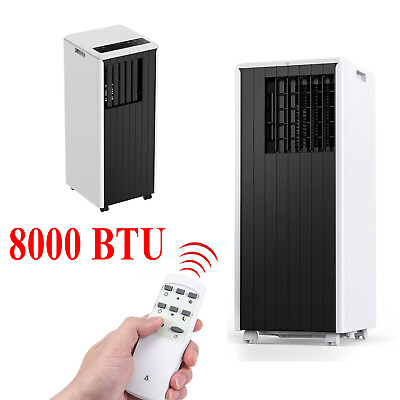 #ad 8000 BTU Portable Air Conditioner 3 in 1 Quiet AC Unit with Fan amp; Dehumidifier