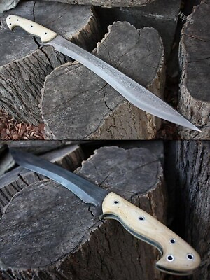 #ad Custom Handmade Steel Blade machate Knife Full Tang Hunting Camping Knife