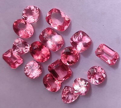 #ad 75 Ct Natural FlawlessCeylon Padparadscha Sapphire Loose Mix Lot Gemstone 13 Pic