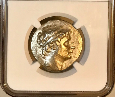 #ad Seleucid 246 225 BC Seleucus II 17.02g Silver Tetradrachm NGC AU Fine Style PQ