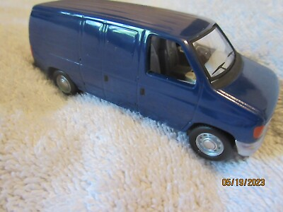 #ad BRAND NEW stock un labeled Penjoy 1:50 scale diecast DARK BLUE Ford E350 Van