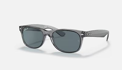 #ad Ray Ban New Wayfarer Color Mix Transparent Grey Blue Polarized 58 mm Sunglasses $136.90