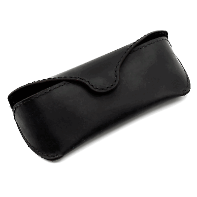 #ad #ad Black Genuine Leather Eyeglasses amp; Sunglasses Case with Magnetic Snap Closure