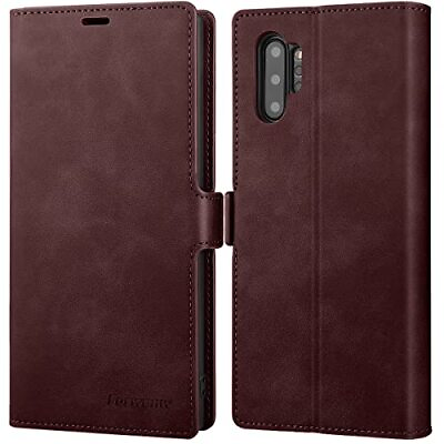 #ad Galaxy Note 10 Plus Wallet Case Premium Leather Note 10 5G Folio Flip Case w...