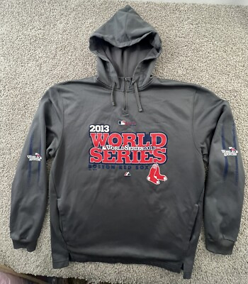 #ad Majestic Boston Red Sox 2013 World Champions Gray Hoodie Sz XL