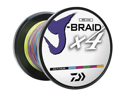#ad Daiwa J Braid x4 Braided Line 330 Yards Multi Color