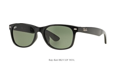 #ad RAY BAN NEW WAYFARER Classic G15 lenses Black Frame SunglassesRB2132 901L