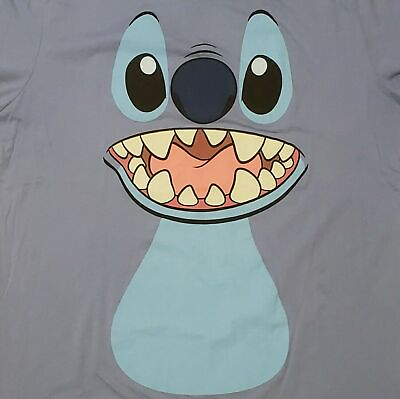 #ad Disney Stitch T Shirt XXL Oversized Face Graphic Cartoon Character G