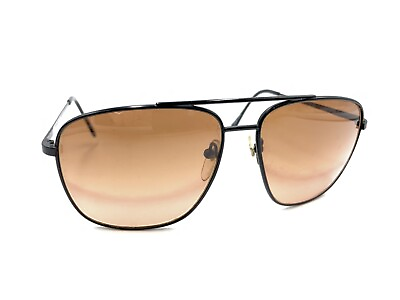#ad Serengeti Drivers 5241R Black Aviator Sunglasses Brown Lens 140 Japan Designer