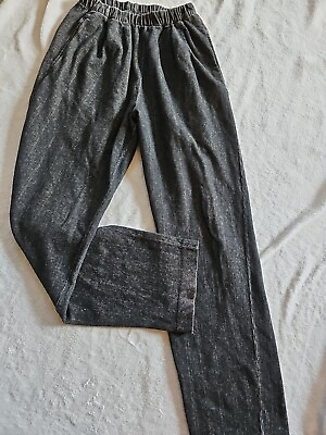 #ad Nannette Keller SZ S Petite elastic waist tapered Brushed Green pants. CC2