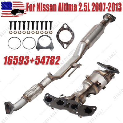 #ad Both Catalytic Converters for 2007 2013 Nissan Altima 2.5L Manifold and Flex