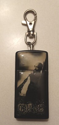#ad Tupac Metal Ashtray Keychain 2.5quot; Used.
