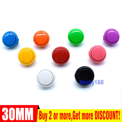 #ad Arcade Push Button Video Game DIY Replace for OBSF OBSC OBSN MAME DIY 30mm DIY