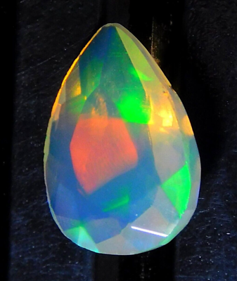 #ad Play of Color Ethiopian Opal 9X7X4mm Loose Gemstone Natural Pear Crystal 0.80Ct.