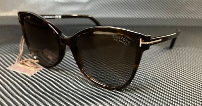 #ad TOM FORD Ani FT0844 52H Dark Havana Brown Polarized 58 mm Women#x27;s Sunglasses