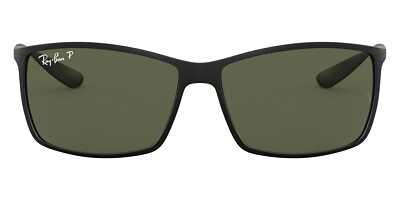 #ad Ray Ban Liteforce RB4179 Men#x27;s Sunglasses Matte Black Frame Green Polarized Lens