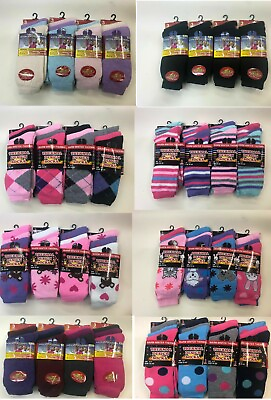 #ad 3 12 Pairs Ladies Thermal Boot Socks Extra Thick Heat Hiking Winter Warm 4 7 LOT