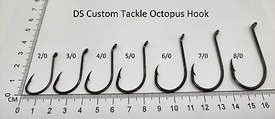 #ad Octopus Fishing Hooks 50 Pcs #1 to 8 0 tautog blackfish seabass rig building $5.99