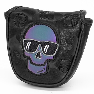 #ad US Shipping Discolor Sunglasses Skull Golf Mallet Putter Club Head Cover Magnet