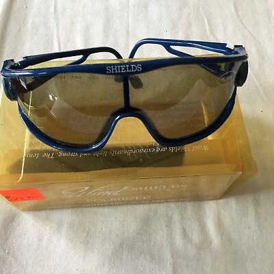 #ad Shields Blue Polarized Sunglasses 100% U.V. PROTECTION amp; Glare Proof NOS