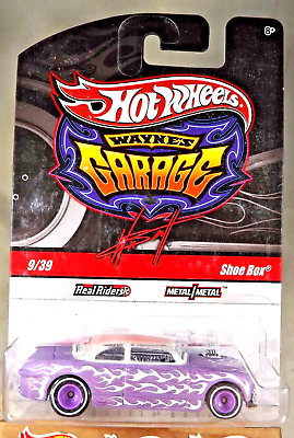 #ad 2009 Hot Wheels Wayne#x27;s Garage 9 39 SHOE BOX Purple w Real Rider WL Purple DD Sp