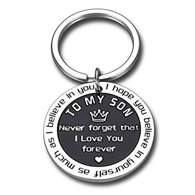 #ad To My Son Inspirational Gifts I Love You Keychain From Step Mother Mom Dad Sw...