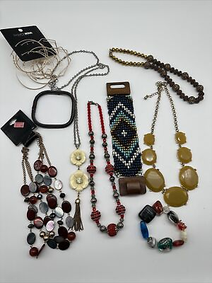 #ad Lot Of Fashion Jewelry Necklace Bracelet Earrings Fall Etc J105 75
