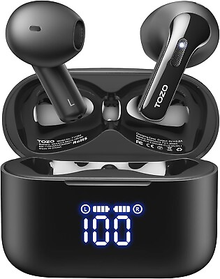#ad True Wireless Earbuds Bluetooth Headphones with Smart LED Display Charging Case