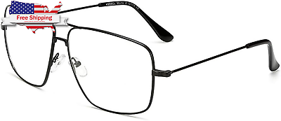 #ad Classic Glasses Clear Lens Non Prescription Metal Frame Eyewear Men Women ⭐⭐⭐⭐⭐ $21.87