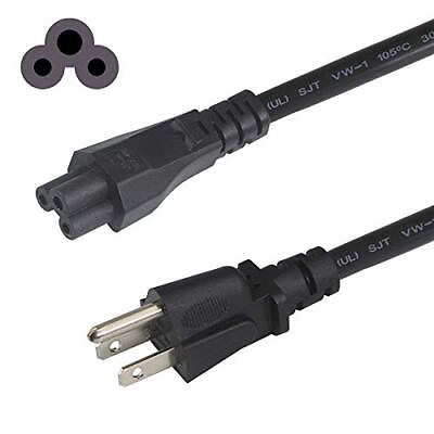 #ad 3 Slot Universal AC Power Cord 6Ft Replacement 3 Prong Laptop Power Cable ...