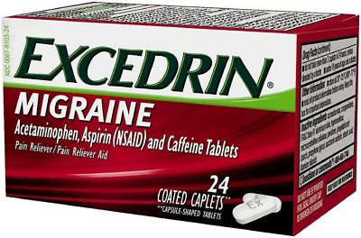 #ad Migraine Pain Reliever Caplets 24 Ea Pack of 3