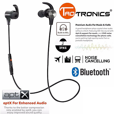 #ad Bluetooth Headphones TaoTronics Wireless Magnetic Earbuds aptX TT BH07 SB47 K