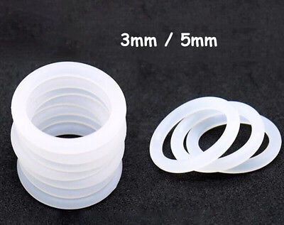 #ad White Silicone Rubber O Rings Cross Section 3mm 5mm OD 17 150mm