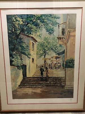 #ad Foyer Des Artistes Serigraph by Mark King Limited Edition Signed Framed