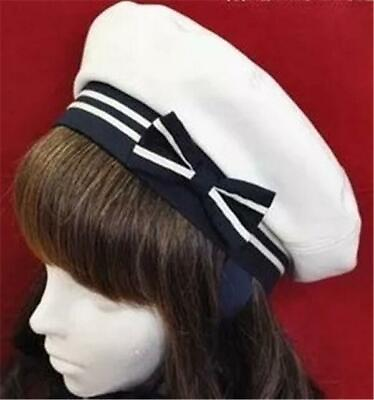 #ad Lolita Girls Sailor Navy Hat Kawaii Princess Hair Accessory Cosplay Lady#x27;s Cap N