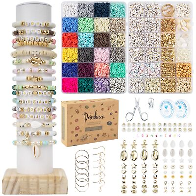 #ad Bracelet Making Kit 7200 Pcs Clay Beads for Friendship Bracelet DIY Jewelry M...