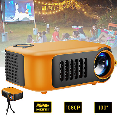 #ad Smart Projector LED 1080p 1500 Lumen Portable Beamer Mini Theater Cinema Video