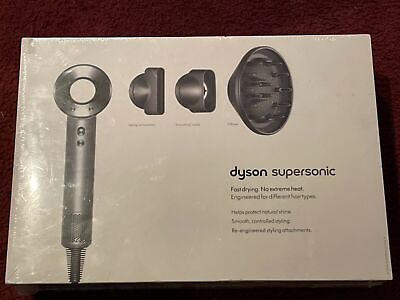#ad New Dyson Supersonic Hair Dryer White amp; Silver W Attachments Hd03 IN SEALED BOX