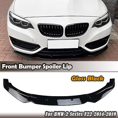 #ad For BMW 2 Series F22 220i 225i 228i 2014 2019 2017 Front Bumper Spoiler Kit BLK