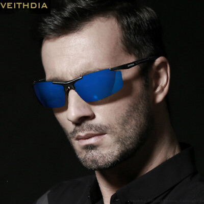 #ad VEITHDIA Aluminum HD Polarized Sunglasses Men Outdoor Sports Driving Sun Glasses