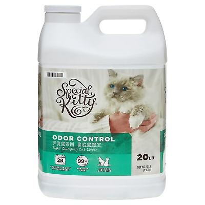 #ad Special Kitty Odor Control Tight Clumping Cat Litter Fresh Scent 20lb FREE SHIP