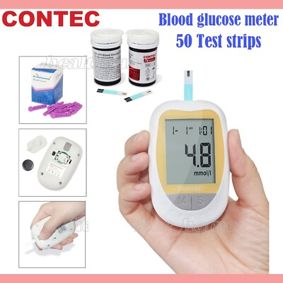 #ad CONTEC KH 100 Blood Glucose Meter Suger Test Diabetic MonitorFree 50pcs Strips