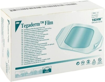 #ad 3M 1624W Tegaderm Transparent Film Dressing 2 3 8quot;X2 3 4quot; 100 per box