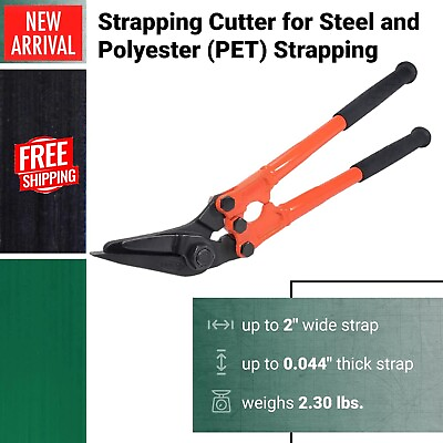 #ad Heavy Duty Strapping Cutter 2quot;Width 0.044” Thickness for Steel PET Bands Package