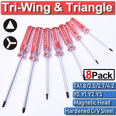 #ad Precision Tri Wing Triangle Magnetic Screwdriver Set Drive Y0 Y1 Y2 TA1.8