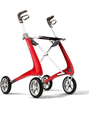 #ad NEW byAcre Red Carbon Ultralight 4 Wheel Rollator Walker
