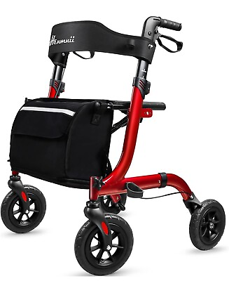 #ad 8Inch Wheel Rollator Walkers for Seniors Folding Rollator Walker✅ Little Used