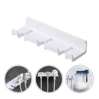 #ad Wall Mounted Holder White 3 Slot 2 Pack