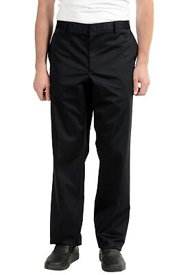 #ad Versace Collection Men#x27;s 100% Wool Black Dress Pants