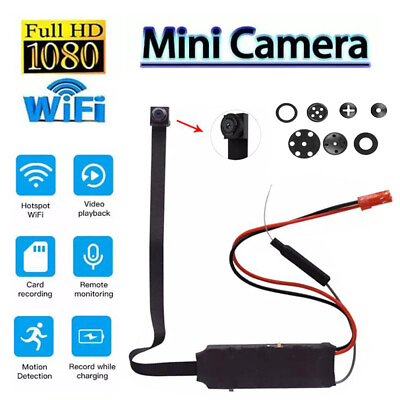 #ad Mini WIFI Wireless 4K Camera Pinhole DIY Screw IP DVR Nanny Cam Motion Detection
